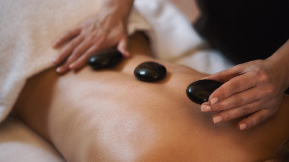 Hot stone massage at Queens Hotel Spa
